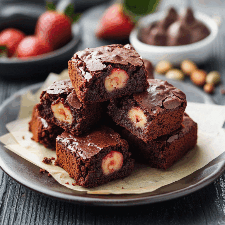 Easy Strawberry Brownies