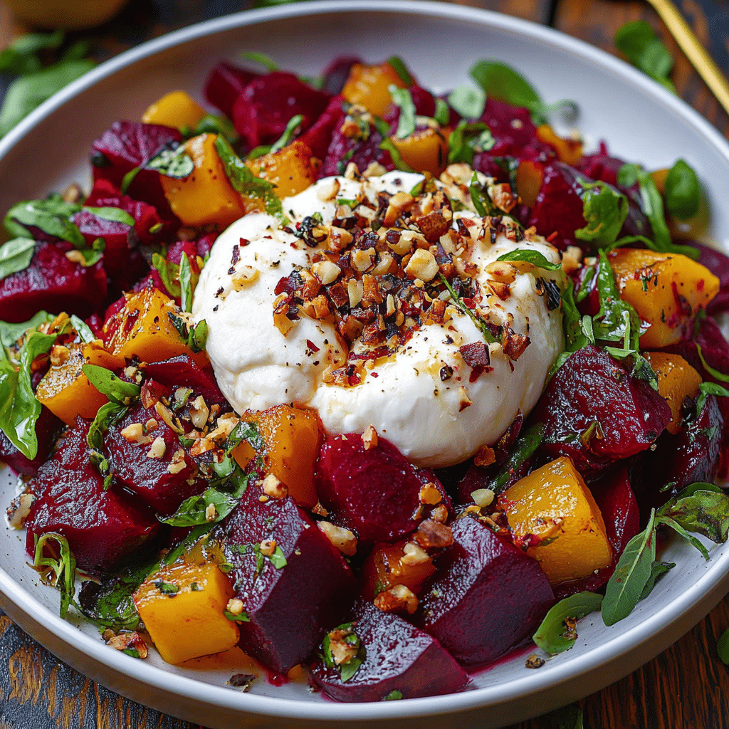 Roasted Beets Burrata Salad