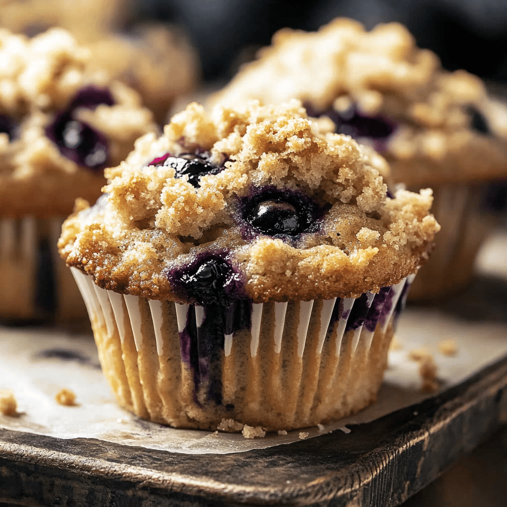 Blueberry Muffins with Crumb Topping