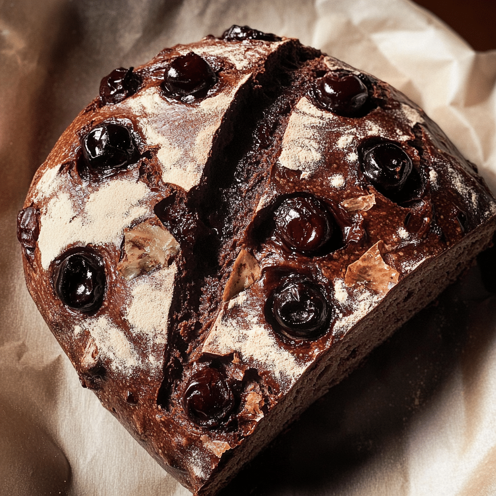 Chocolate Cherry Sourdough Bread