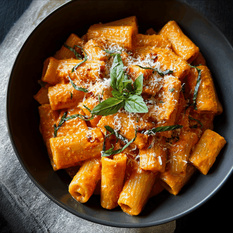 Easy Creamy Tomato Rigatoni