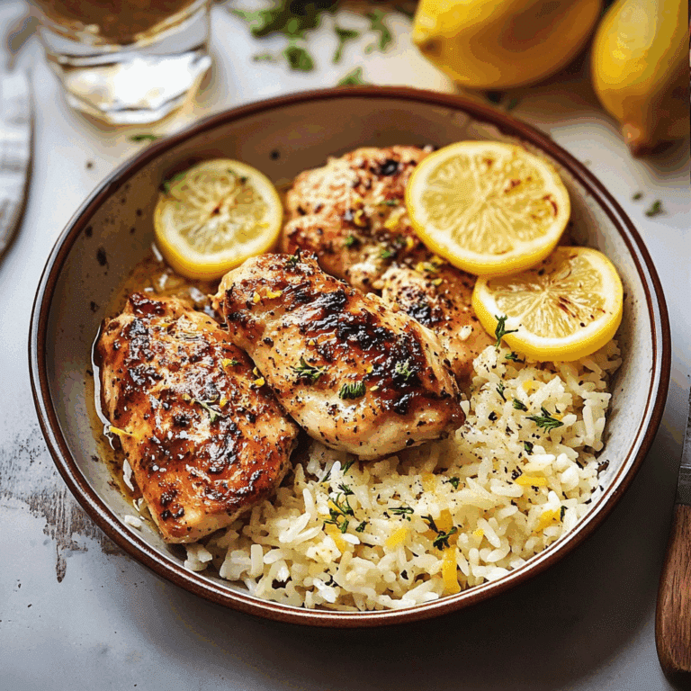 Greek Chicken and Lemon Rice