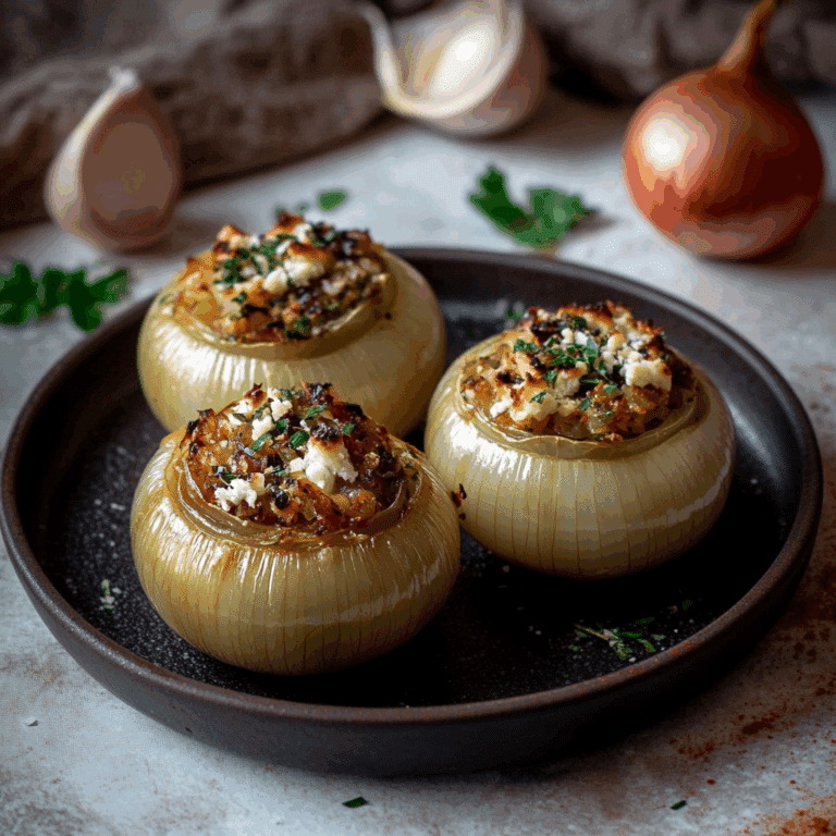 Greek Stuffed Onions