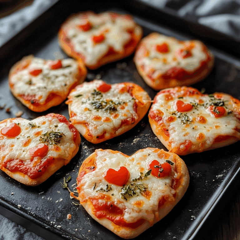 Heart-Shaped Mini Pizzas