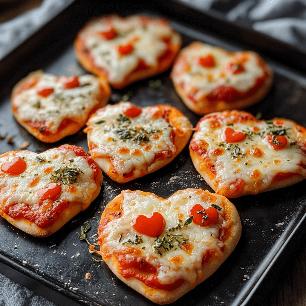 Heart-Shaped Mini Pizzas