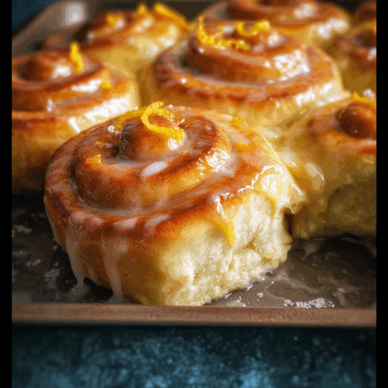 Homemade Glazed Orange Rolls