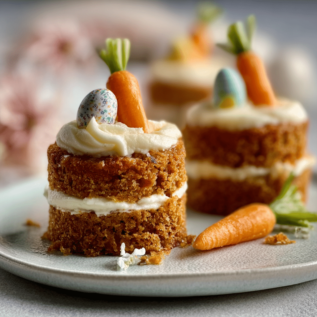 Mini Easter Carrot Cakes