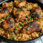 One Pot Caribbean Jerk Chicken & Rice