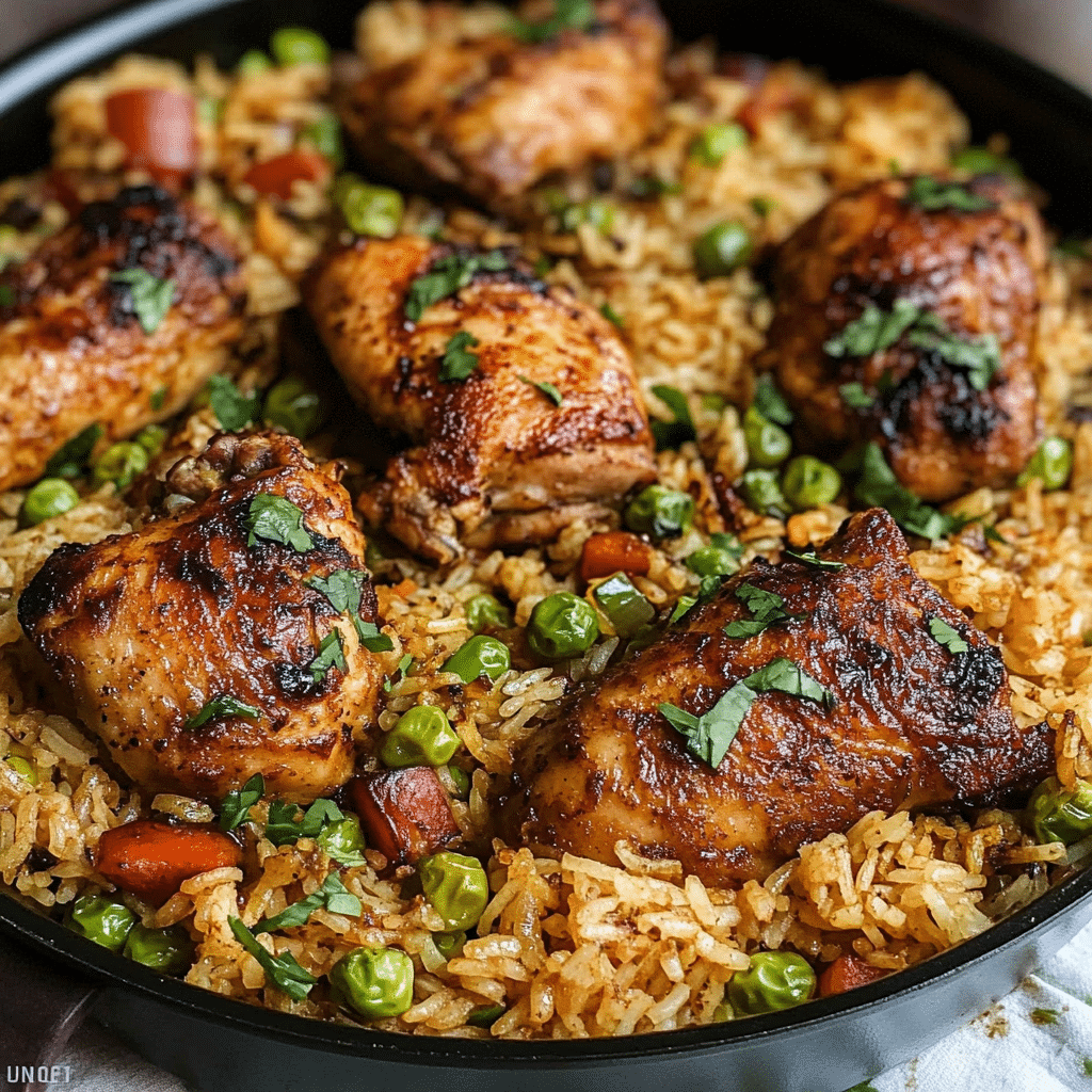 One Pot Caribbean Jerk Chicken & Rice