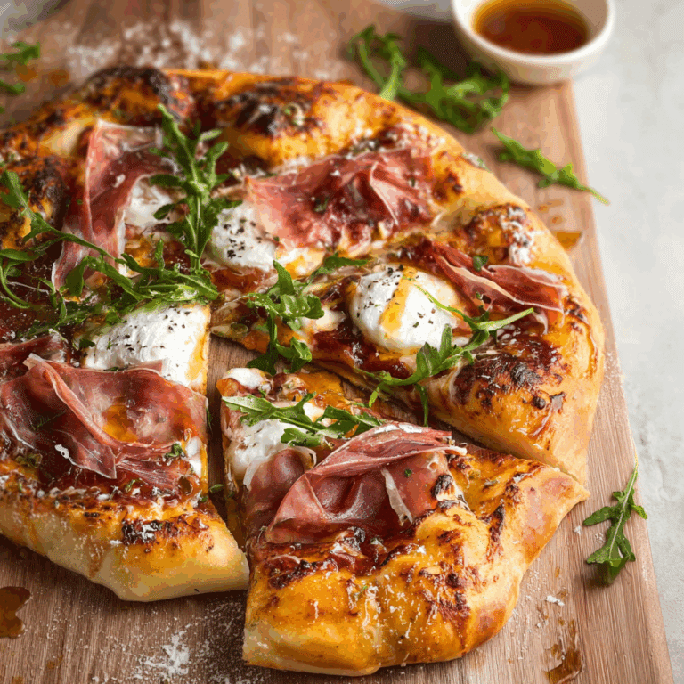 Prosciutto and Honey Burrata Pizza