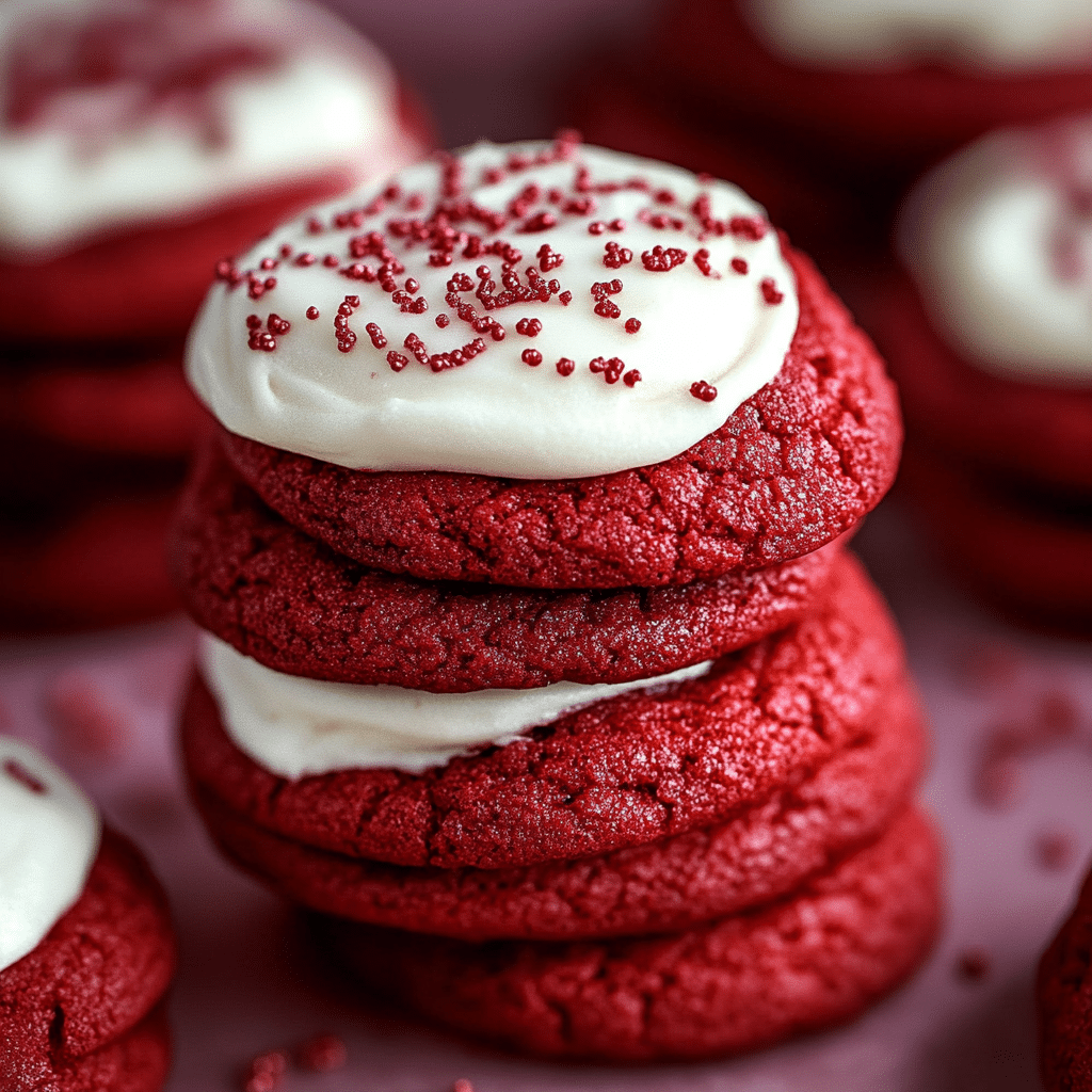 Red Velvet Cookies with Frosting