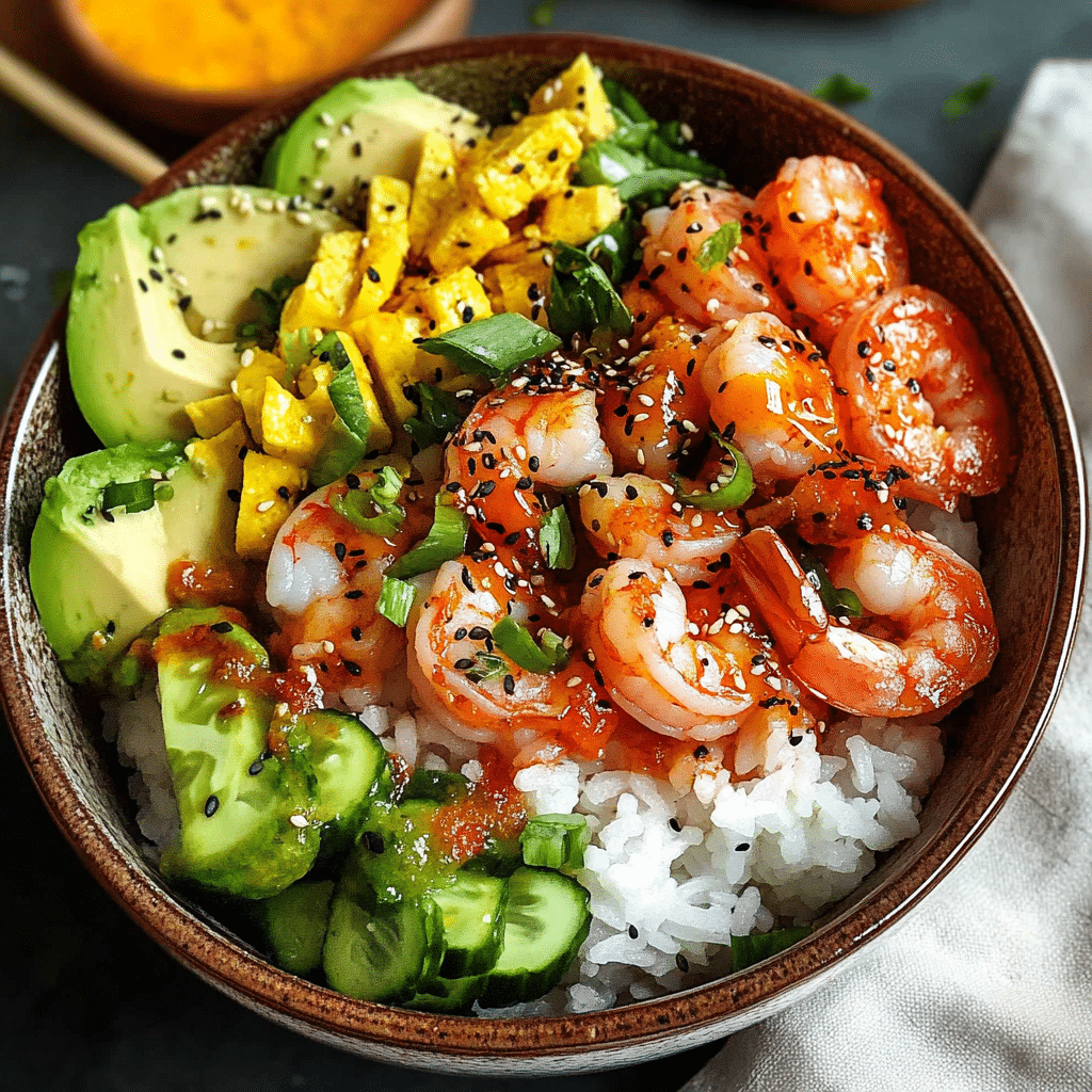 Spicy Shrimp Poke Bowl Recipe