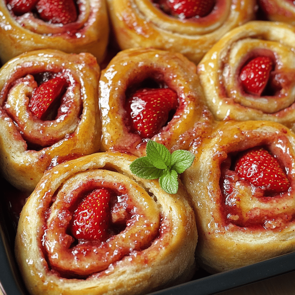 Vegan Strawberry Sweet Rolls