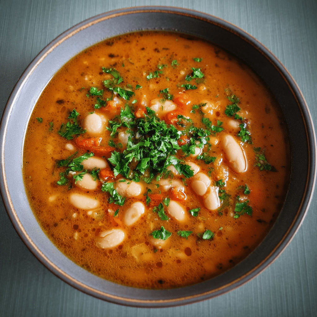 Vegan White Bean Soup Serbian Style