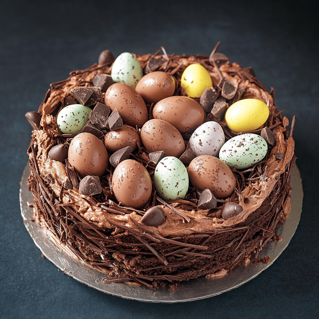 Chocolate Easter Egg Nest Cake