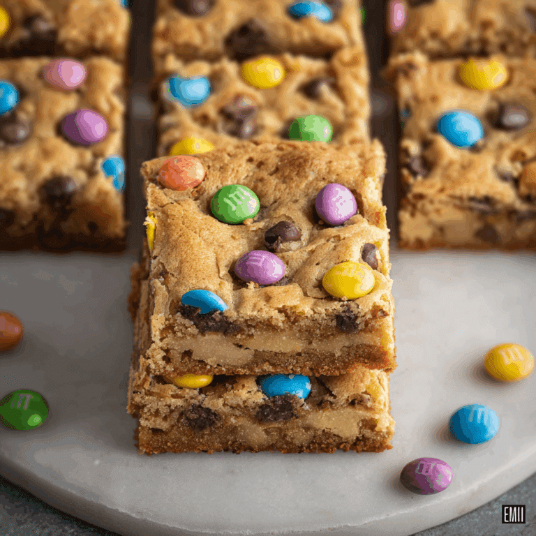 Easter M&M Cookie Bars