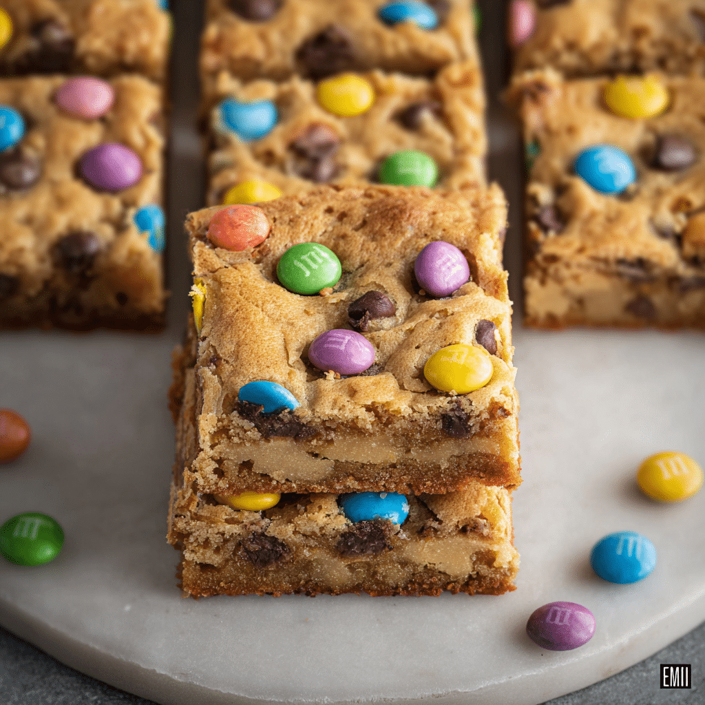 Easter M&M Cookie Bars