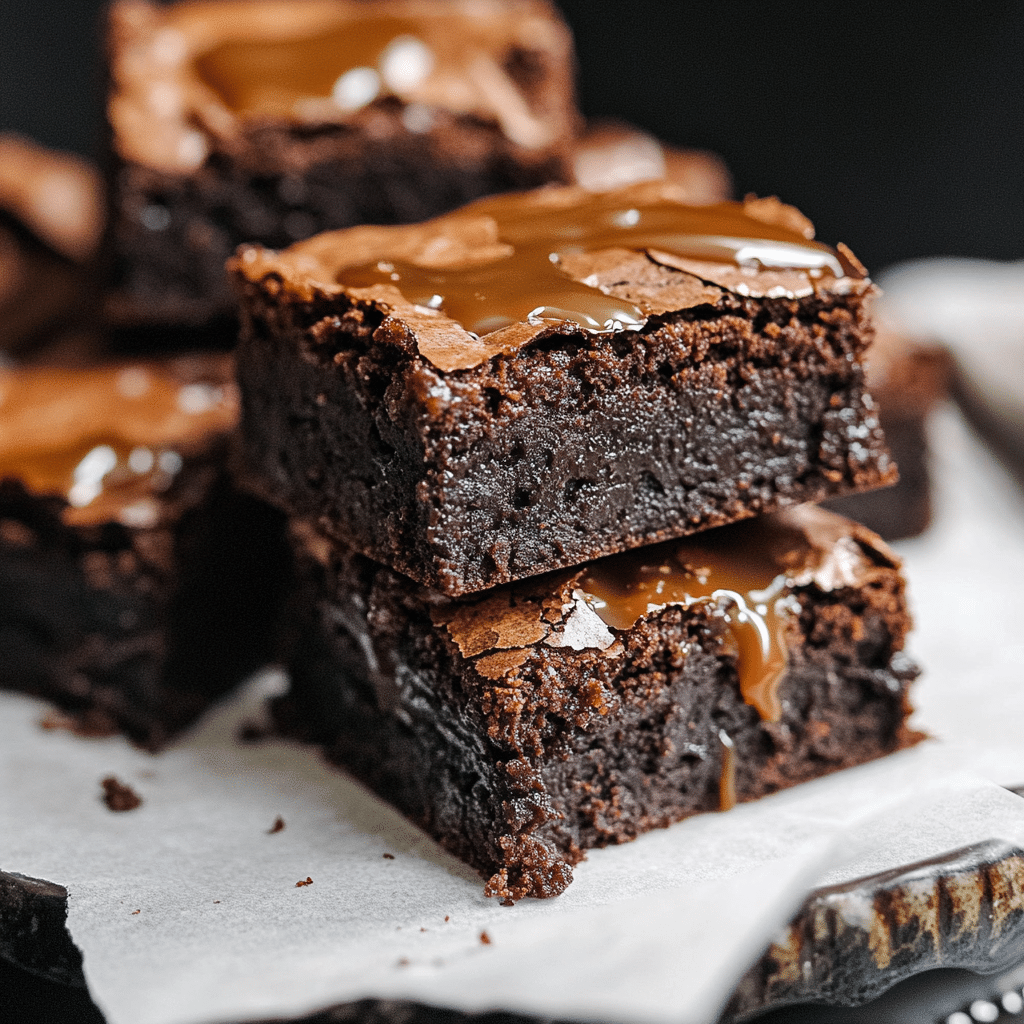 Fudgy Chocolate Caramel Brownies