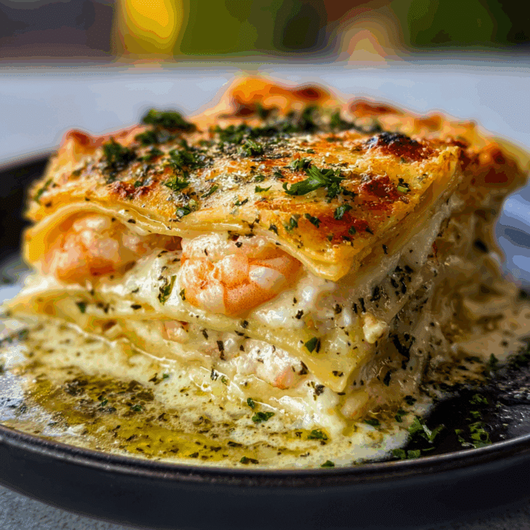 Garlic Butter Shrimp Scampi Lasagna