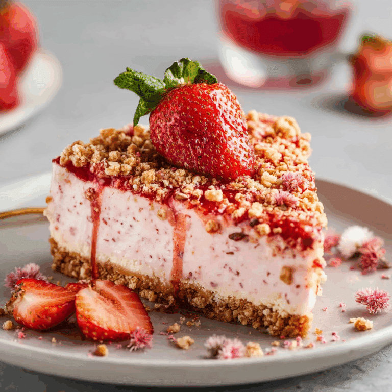 Strawberry Crunch Cheesecake