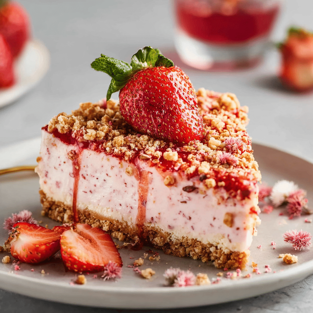 Strawberry Crunch Cheesecake