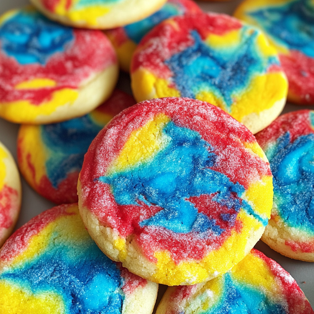 Tie Dye Sugar Cookies