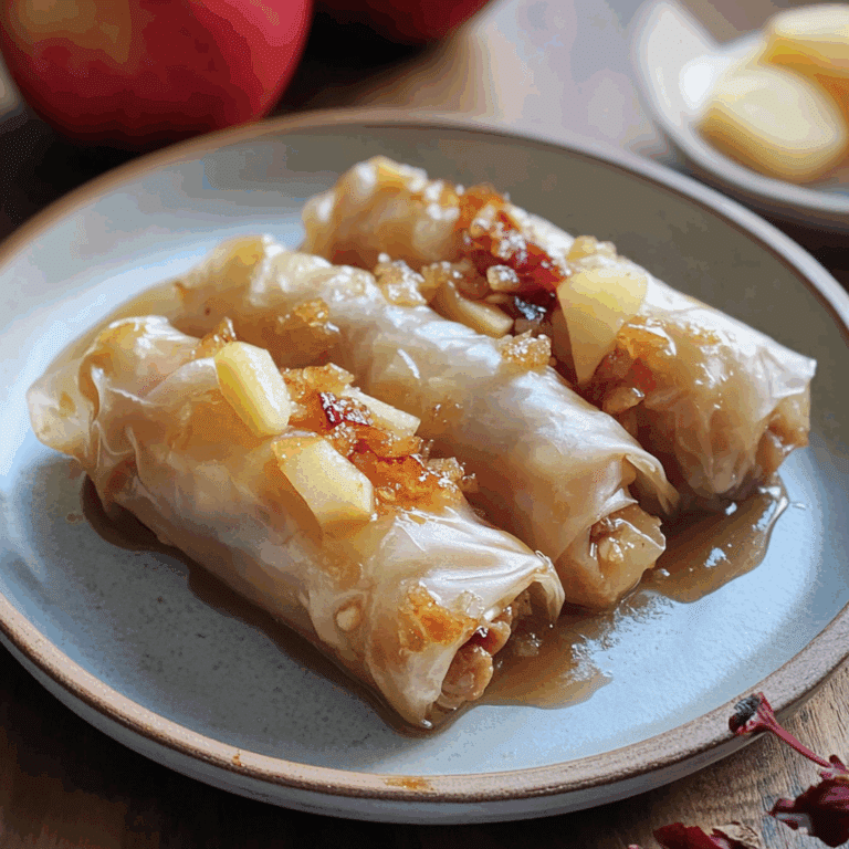 Baked Apple Pie Rice Paper Rolls