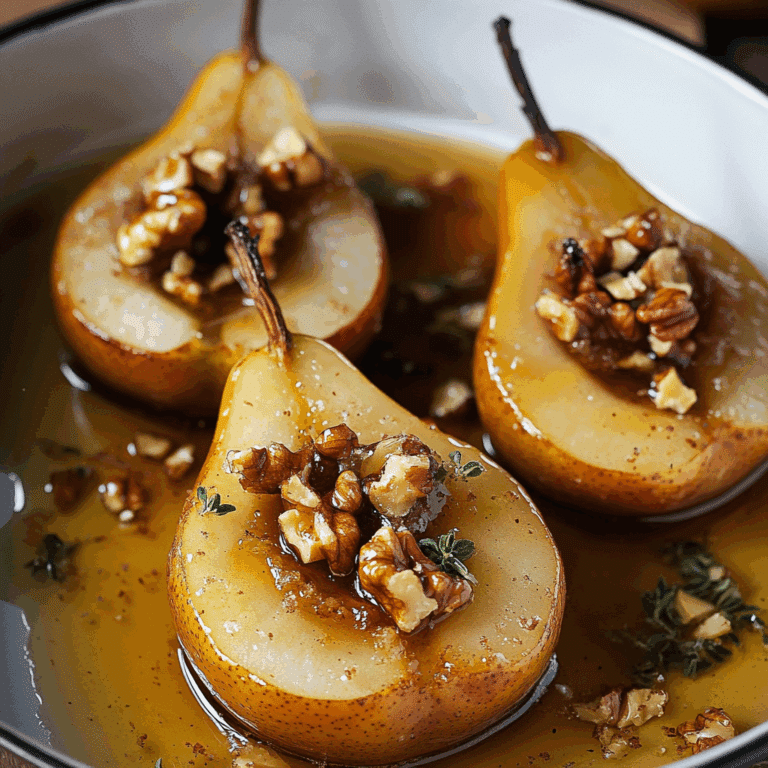 Baked Pears with Honey & Walnuts