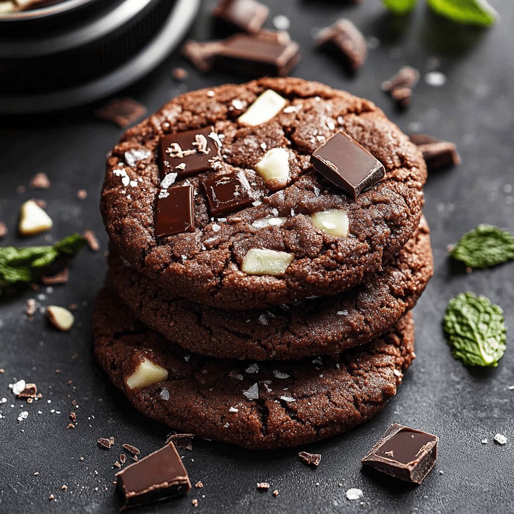 Chewy Chocolate Mint Cookies