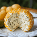 Creamy dill pickle cheese ball