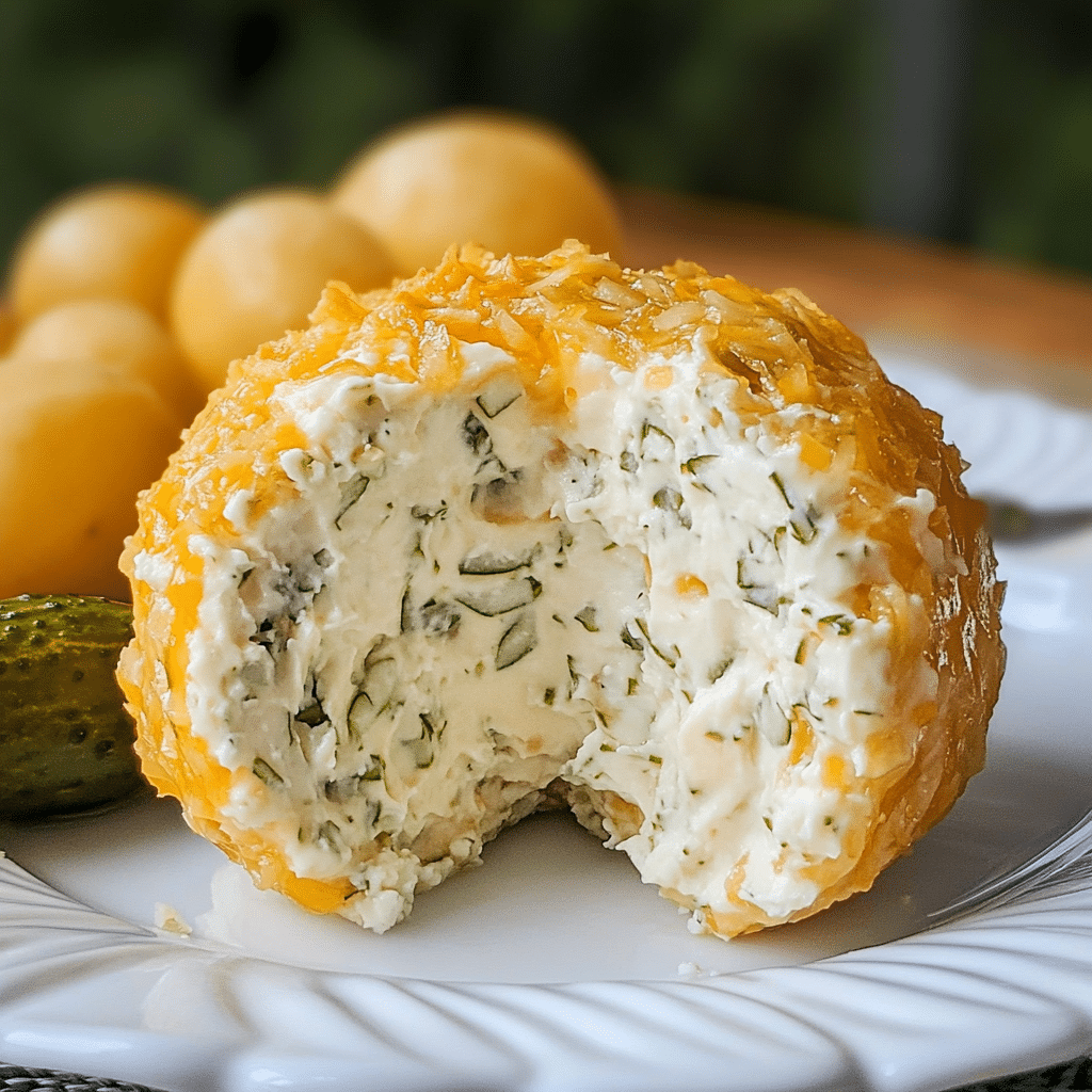 Creamy dill pickle cheese ball