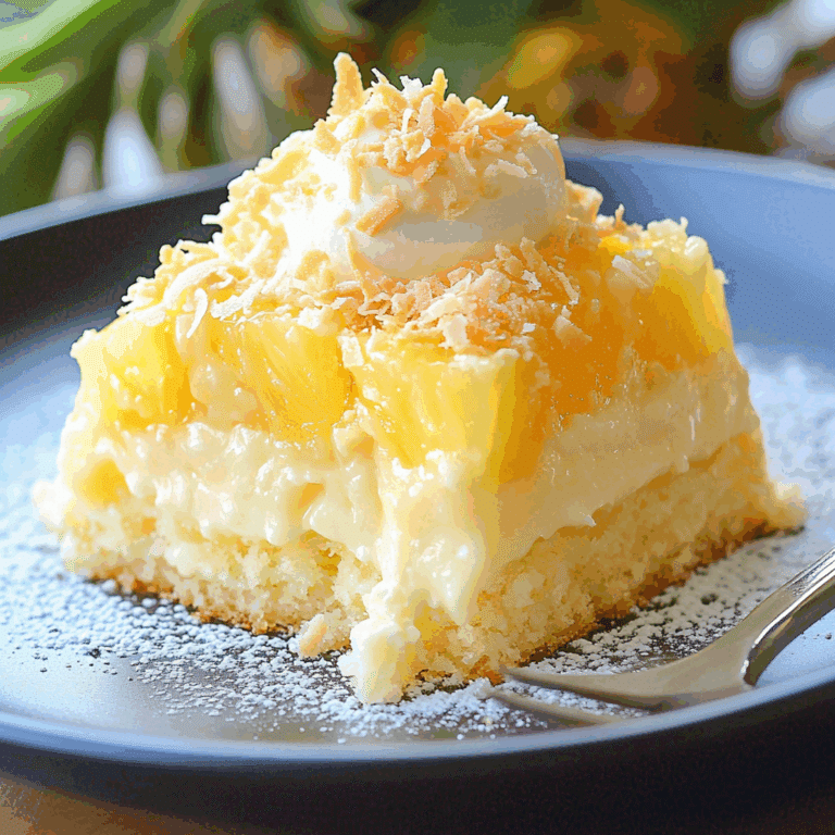 Creamy pineapple coconut dessert