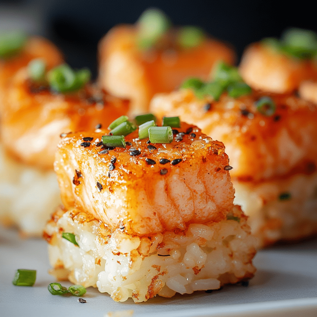 Crispy Rice with Spicy Salmon