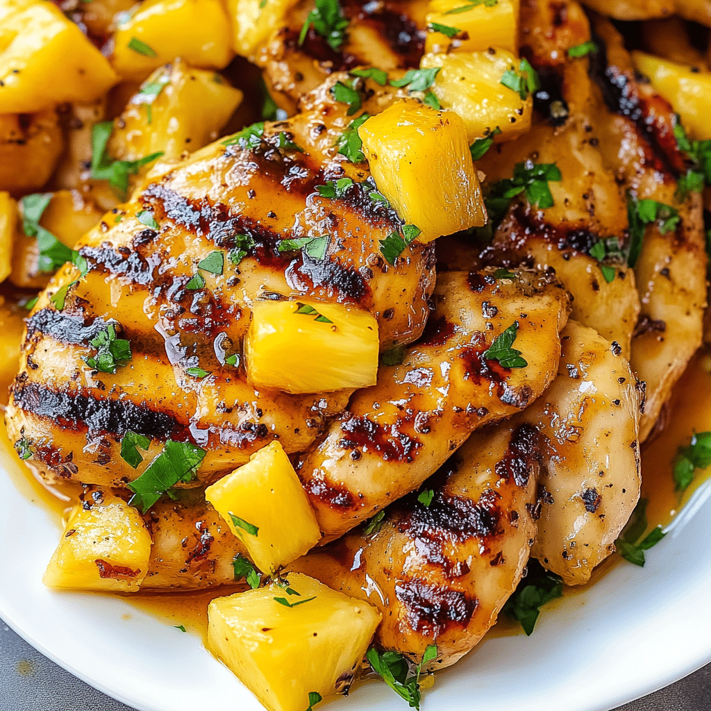 Grilled Mango Pineapple Chicken
