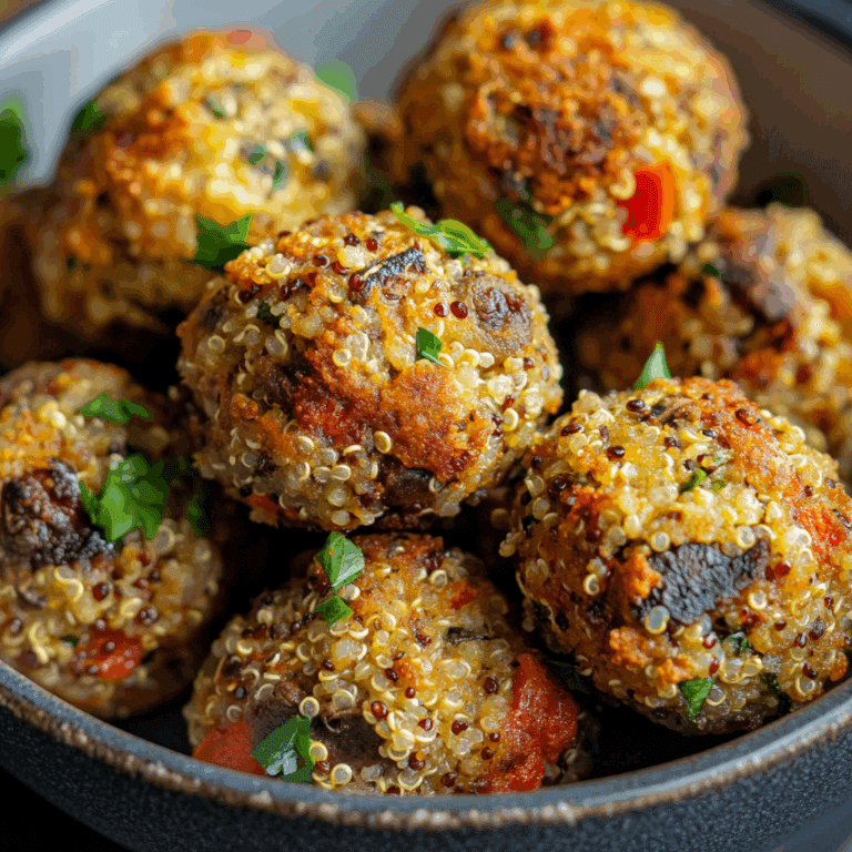 Mushroom, quinoa and red pepper veggie balls