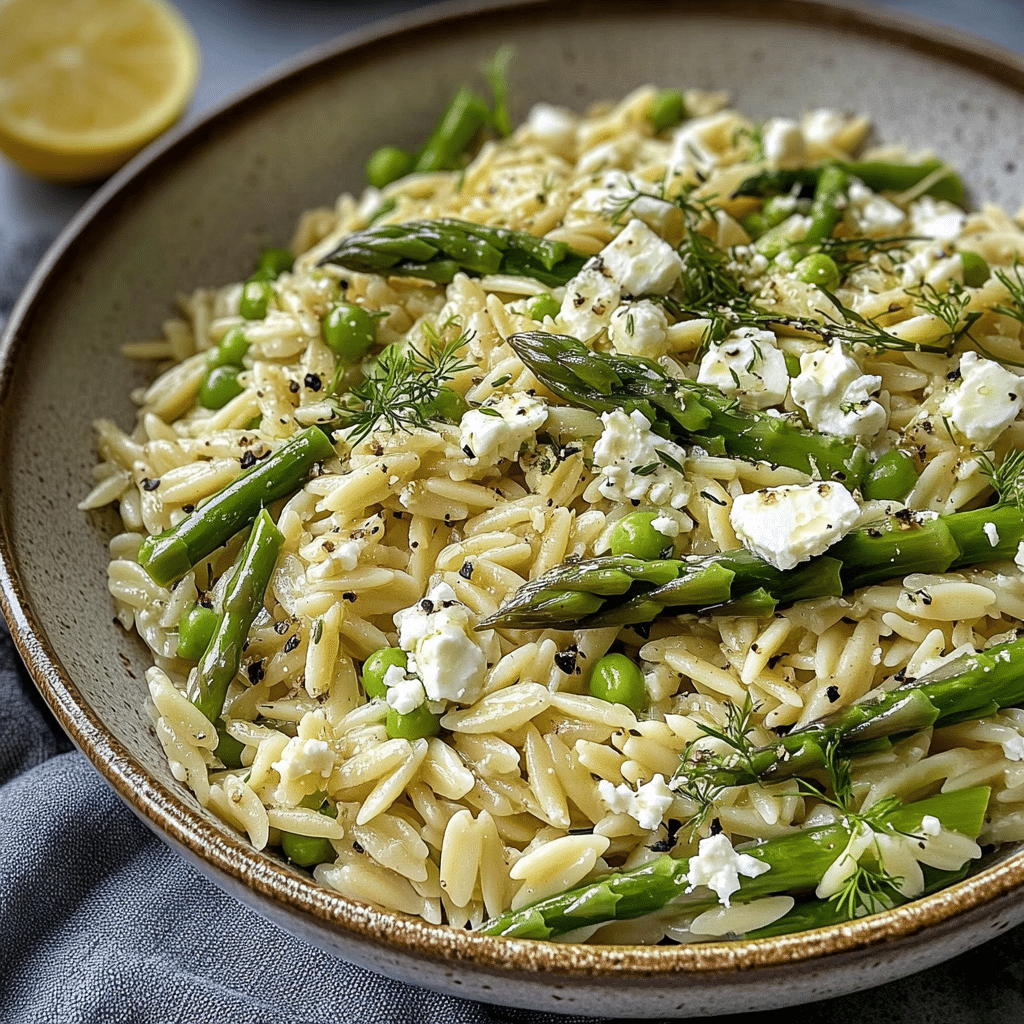 Orzo with Asparagus & Feta