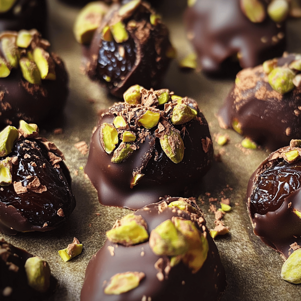 Pistachio Dates in Chocolate