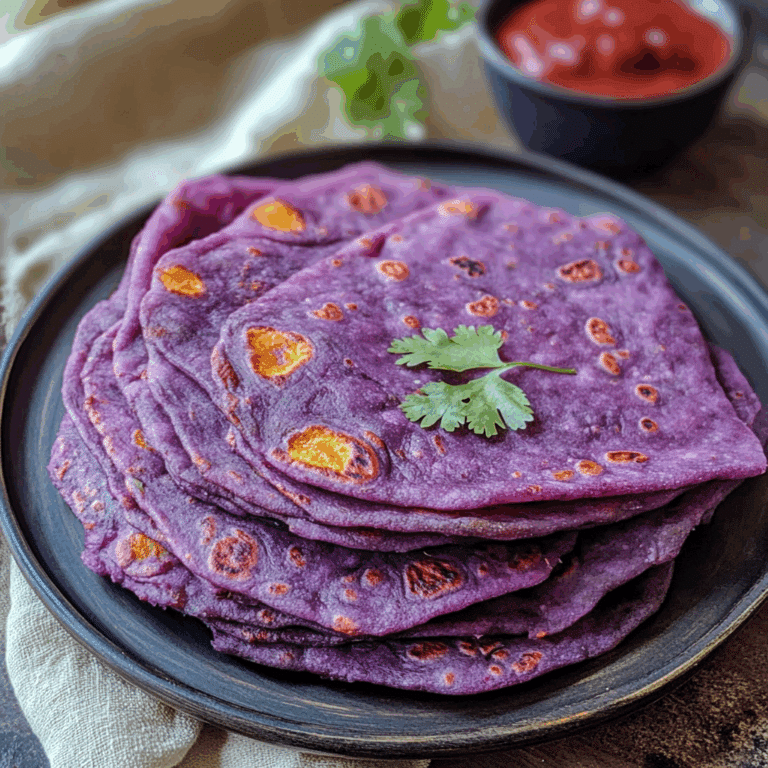 Purple Sweet Potato Roti