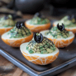 Spooky Spiderweb Deviled Eggs