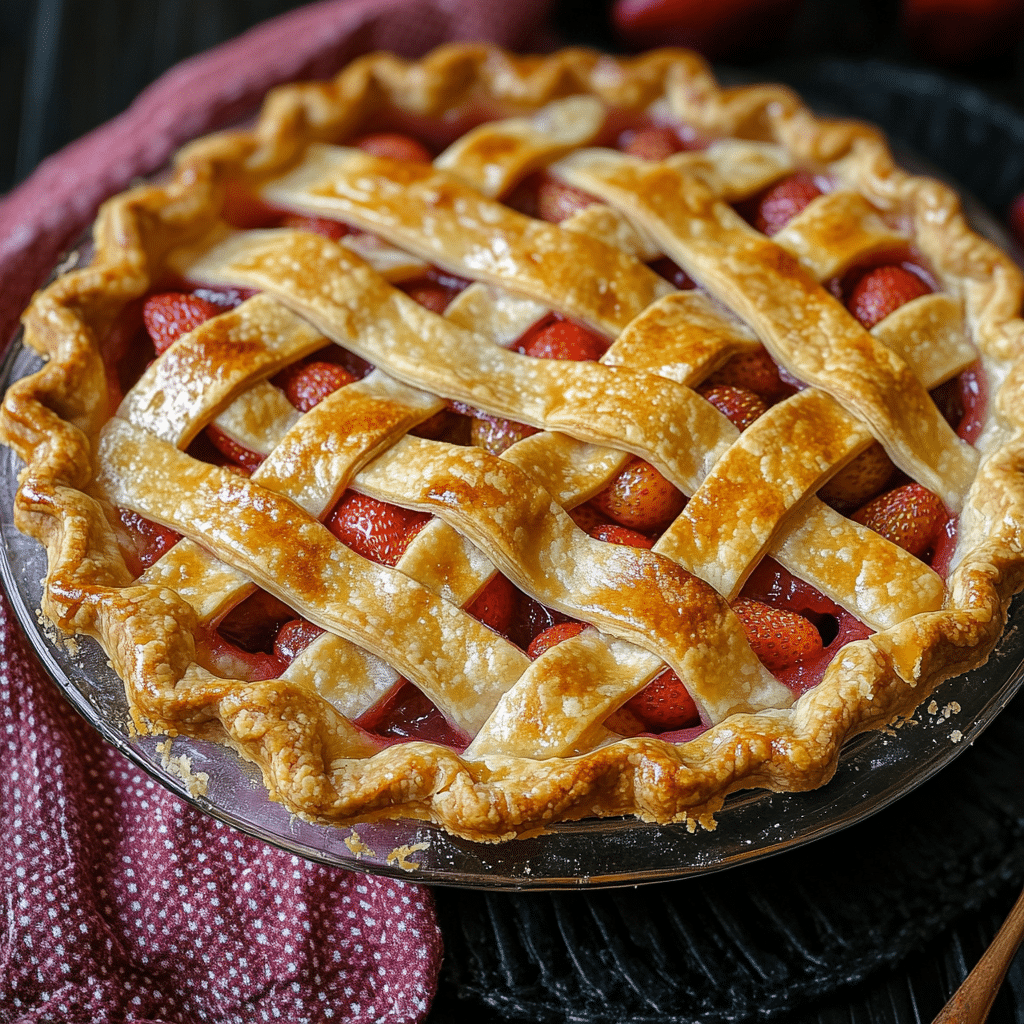 Sweet-Tart Strawberry Rhubarb Pie