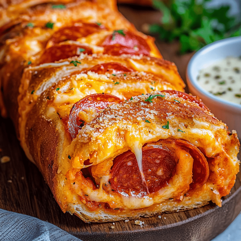Tremendous Cheesy Pepperoni Stromboli