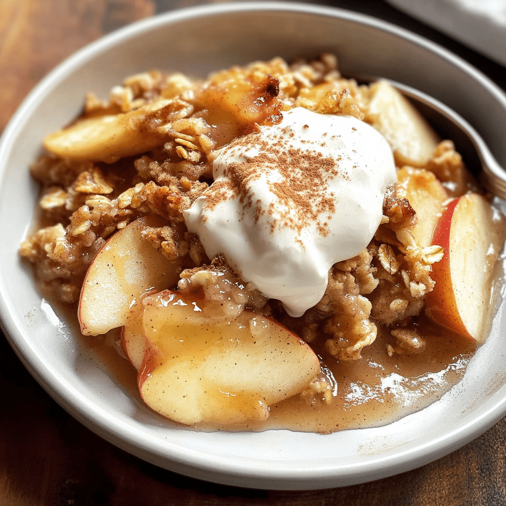 Apple Crisp with Oats and Cinnamon