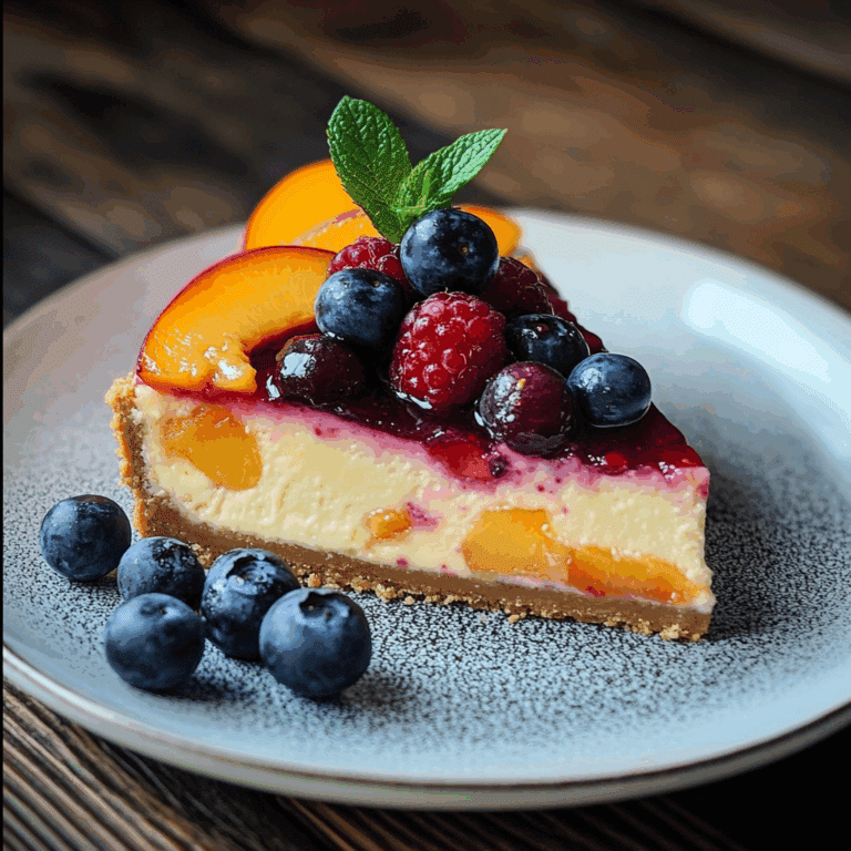 Berry Peach Cheesecake