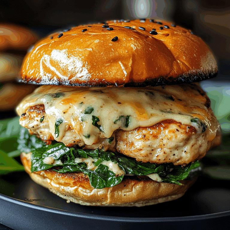 Cheddar Spinach Chicken Burgers