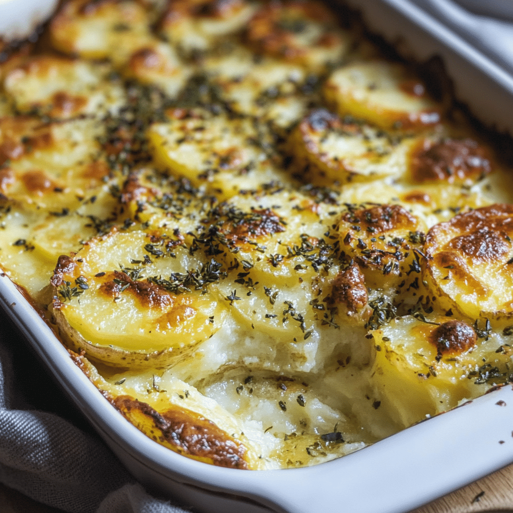Cheesy Herb-Infused Potato Bake