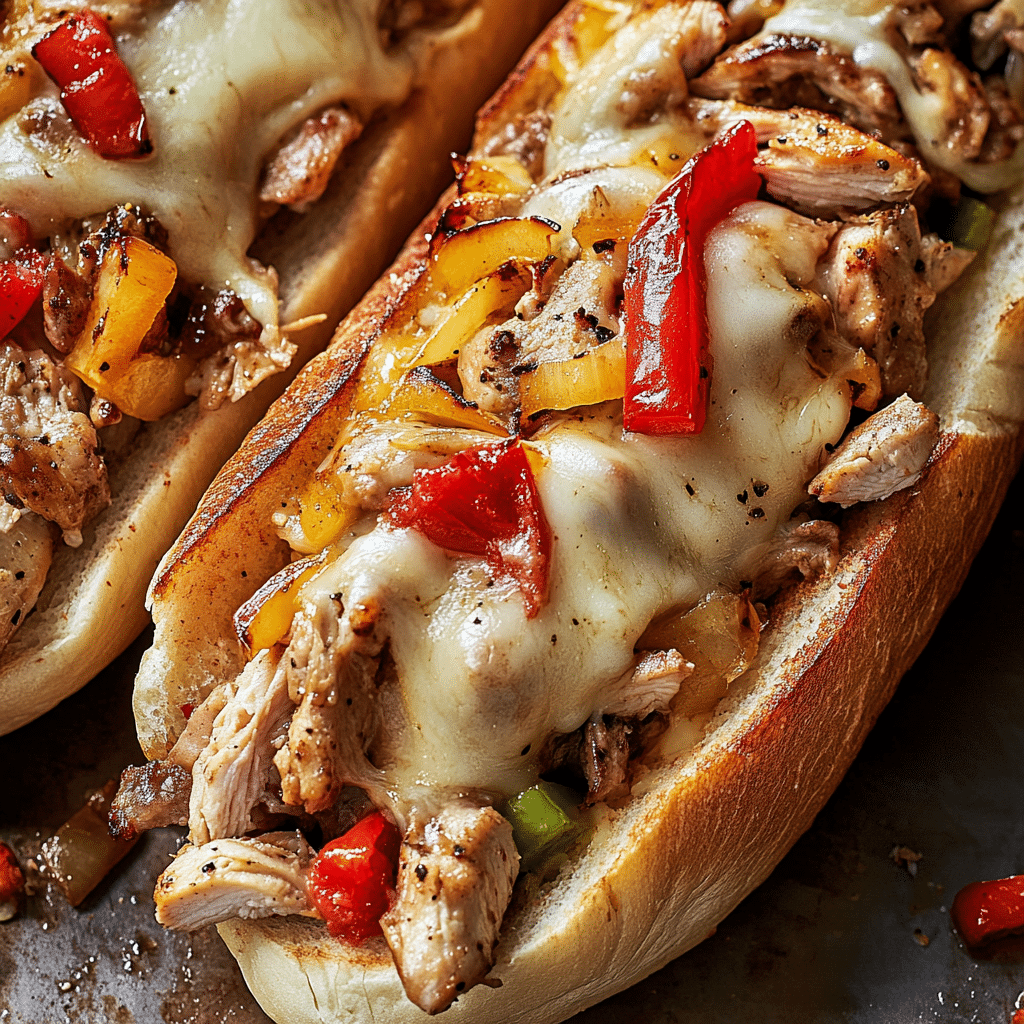 Chicken Cheese Steak Sandwiches