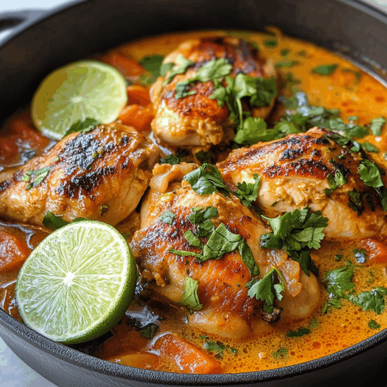 Coconut Milk Braised Chicken with Harissa and Lime