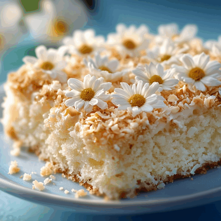 Coconut Topped Lazy Daisy Cake
