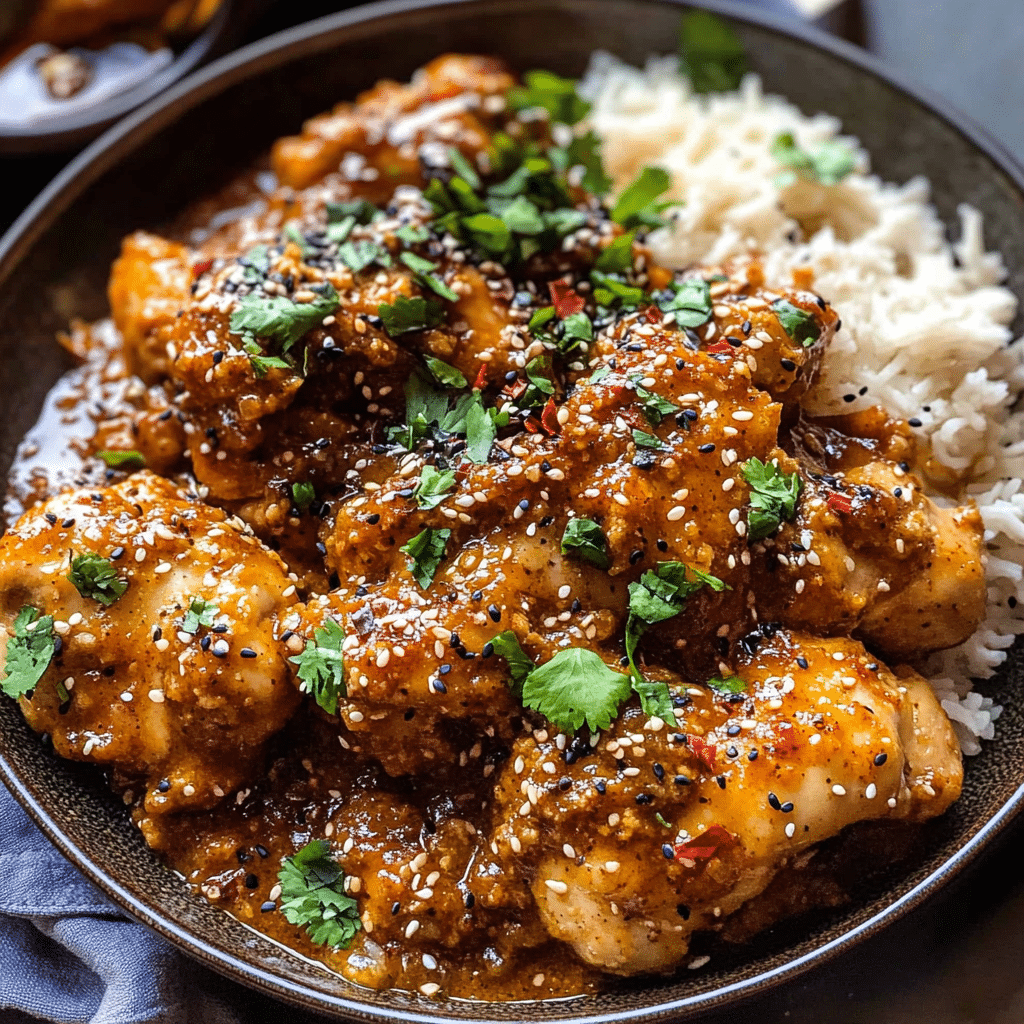 Easy Baked Spicy Sesame Butter Chicken Recipe
