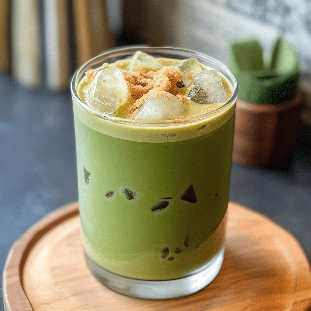 Iced Brown Sugar Matcha Latte